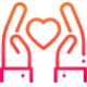 Изображение значка "руки и сердце"