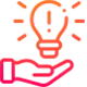 изображение значка "рука и лампочка"