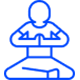 изображение значка "человечек в позе медитации"