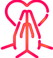 изображение значка "сердце и руки в намасте"